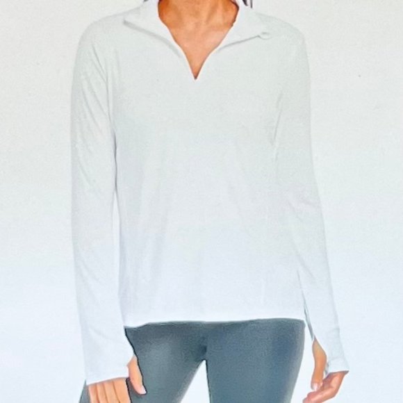 Eddie Bauer Quarter Zip Pullover in Country Air/Silvery White (L) New With Tags - Picture 1 of 11